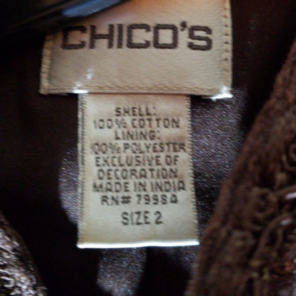 Chico's Brown Jacket Elegant Classy - Picture 4 of 8